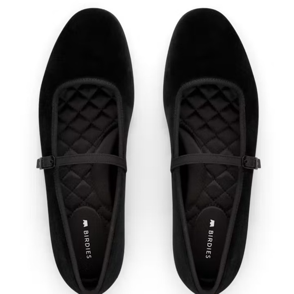 Birdies The Hummingbird - NEW Never worn Mary Jane Black Velvet Shoe Size 8.5 39 - Picture 2 of 5